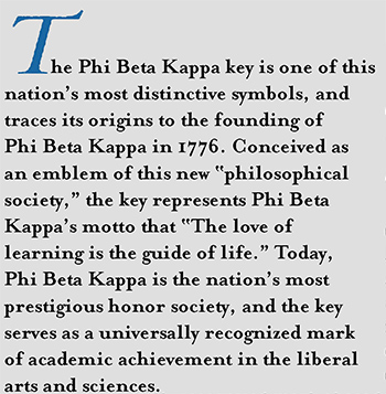 Phi Beta Kappa: The Key