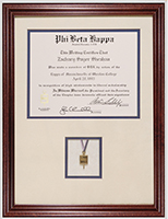 Phi Beta Kappa Framed Membership Display