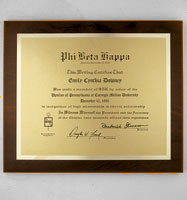 Phi Beta Kappa Large Wall Plaque