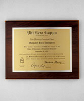 Phi Beta Kappa Small Wall Plaque